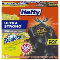 Sacs à ordures à cordon de serrage Hefty Ultra Strong grands