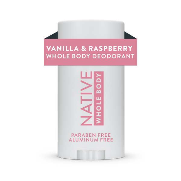 Déodorant corporel sensible à la vanille et à la framboise Native