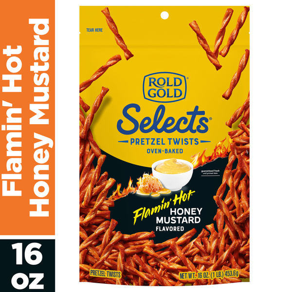 ROLD GOLD Selects Flamin' Hot Moutarde au Miel Prétzels
