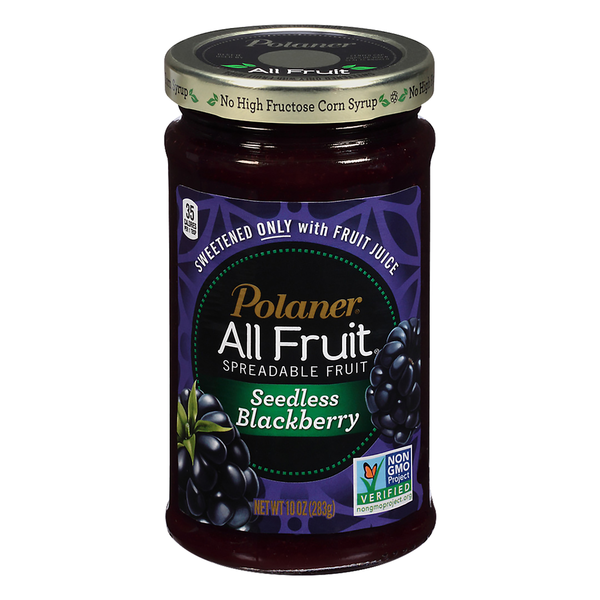 Polaner Seedless Blackberry Spreadable Fruit, Sin Gluten