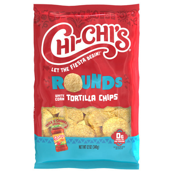Chips de tortilla ronds en maïs blanc Chi-Chi's