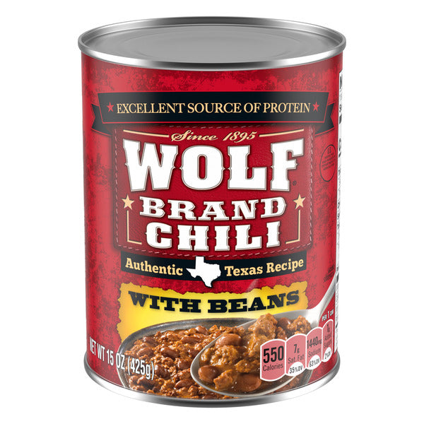 Wolf Brand Chili with Beans - Hearty Prepared Meal