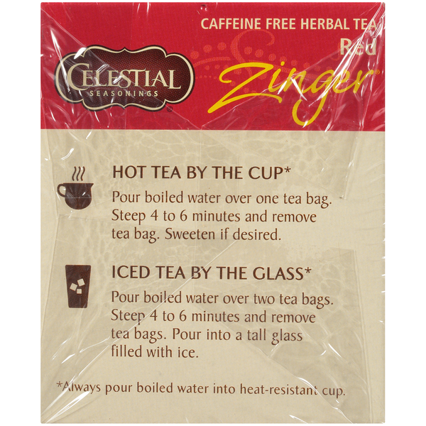 Celestial Seasonings Red Zinger Herbal Tea Bags - Caffeine Free