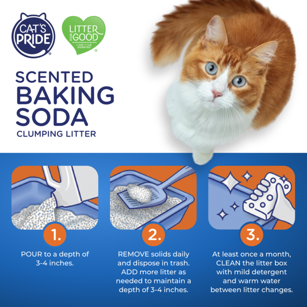 Cat's Pride Lightweight Clumping Litter with Baking Soda