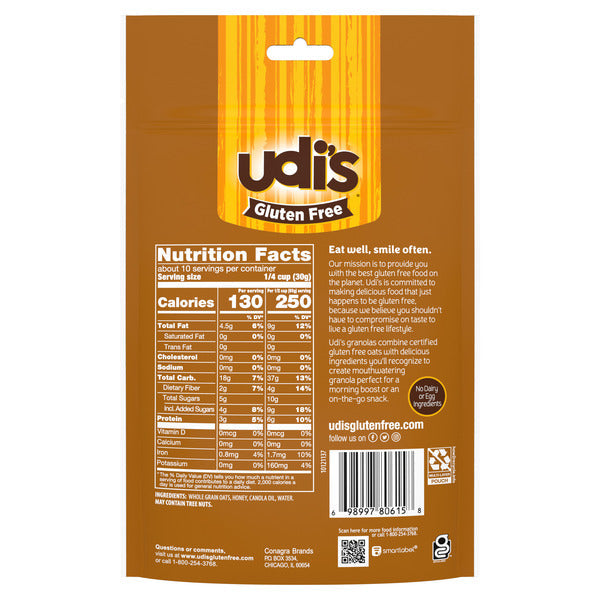 Udi's Gluten Free Au Naturel Granola with Pure Honey