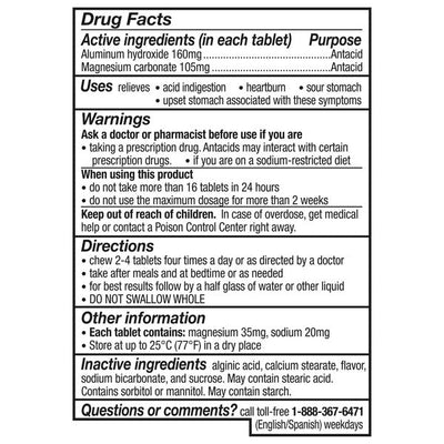 Gaviscon Extra Strength Original Flavor Antacid Chewable Tablets