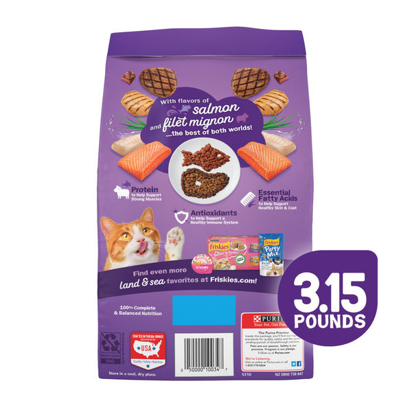 Purina Friskies Comida Seca para Gatos, Favoritos de Surf y Tierra