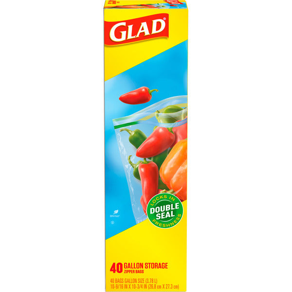 Bolsas de Plástico para Almacenamiento de Alimentos Glad con Cierre de Galón