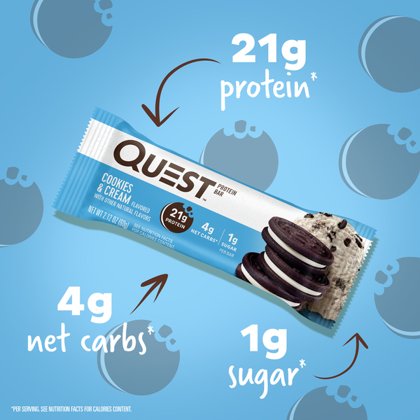 Quest Protein Bar - Cookies & Cream Flavor