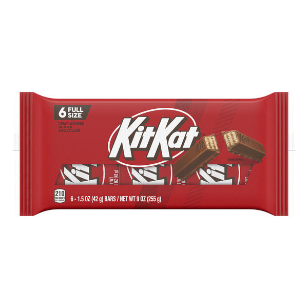 Barras de Caramelo de Galleta de Chocolate con Leche KIT KAT®, 1.5 oz (6 Contenido)