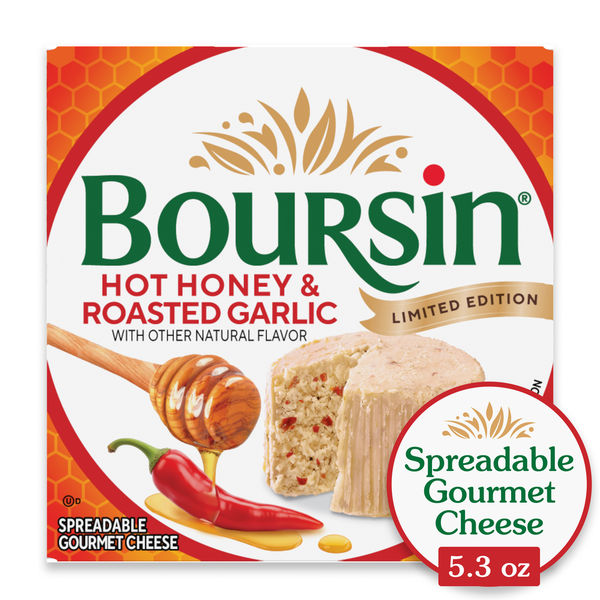 Boursin Gourmet Miel Picante y Queso Untar de Ajo Asado