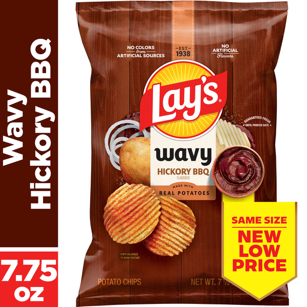 Papas Fritas Wavy Lay's - Sabor Barbacoa Ahumada