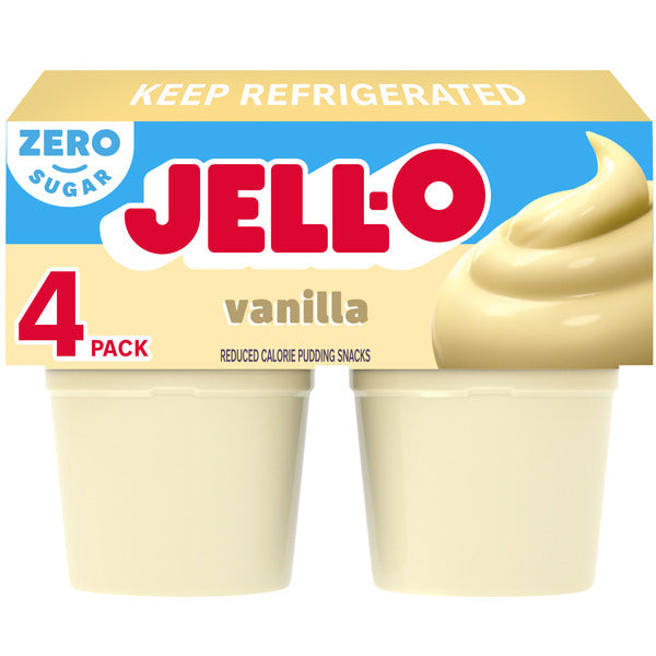 Jell-O Vanilla Sugar Free Pudding Cup Snacks