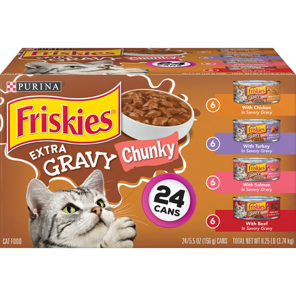 Purina Friskies Extra Gravy Chunky Comida Húmeda para Gatos