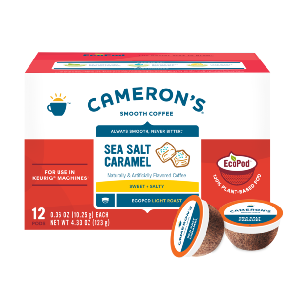 EcoPods de caramel au sel de mer de Cameron's Coffee - Torréfaction légère