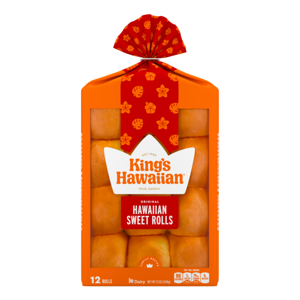Rollos Dulces Originales de King's Hawaiian - Paquete de 12