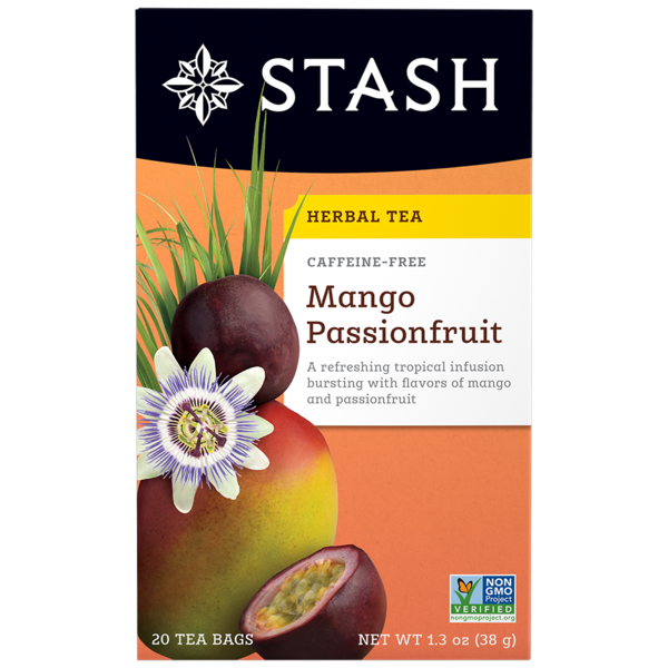 Té de hierbas de mango y maracuyá Stash, sin cafeína