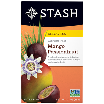 Té de hierbas de mango y maracuyá Stash, sin cafeína
