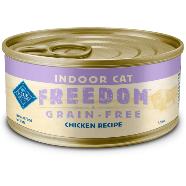 Blue Buffalo Freedom Grain Free Adult Pate Wet Cat Food - Indoor Chicken