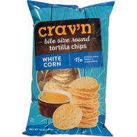 Crav'n Flavor Tortilla Chips de Maíz Blanco - Tamaño Bocado