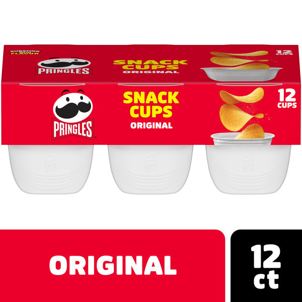 Pringles Snack Cups Crisps de Pomme de Terre Original - 12 Compte
