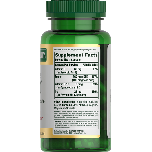 Complément de fer doux de Nature's Bounty