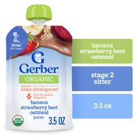 Gerber Organic Banana Strawberry Baby Food Etapa 2