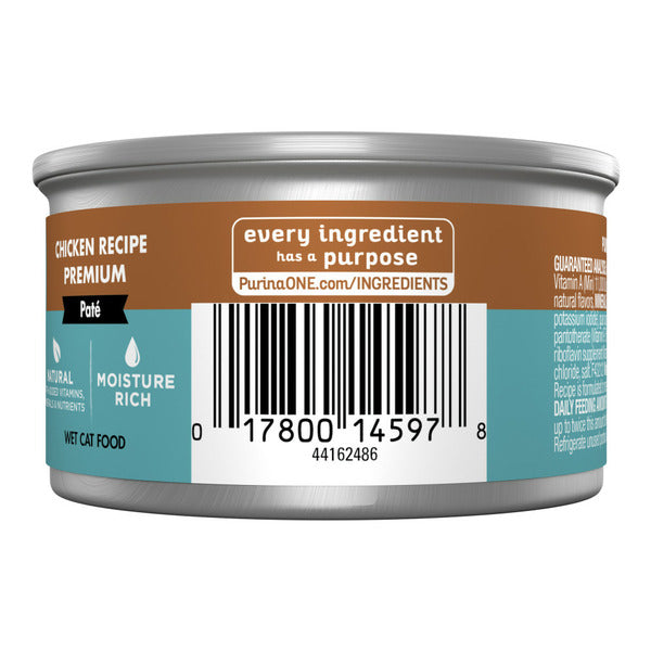 Purina ONE Natural Grain Free Wet Cat Food Pate - Chicken Recipe
