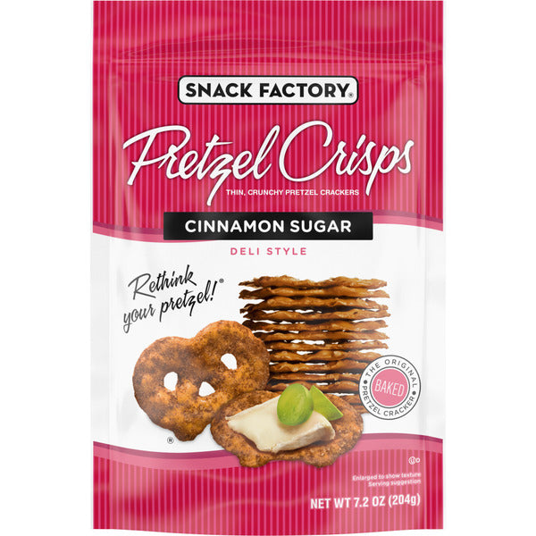 Snack Factory Pretzel Crisps de Canela y Azúcar