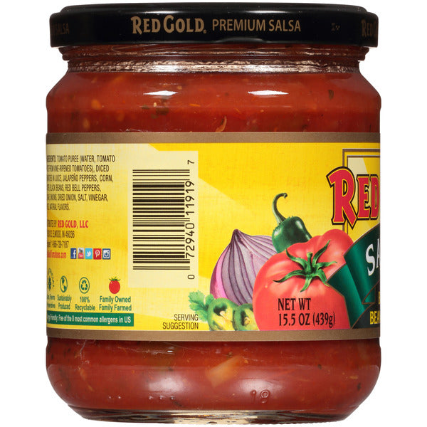 Salsa de Frijoles Negros y Maíz Rojo Gold