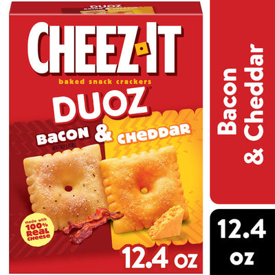 Galletas de Aperitivo Cheez-It DUOZ de Tocino y Cheddar, 12.4 oz