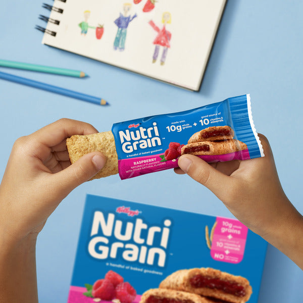 Barras de Desayuno de Frambuesa Nutri-Grain de Kellogg's - 8 Contenido