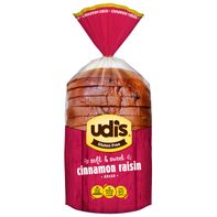 Pain aux raisins et à la cannelle sans gluten Udi's - Congelé