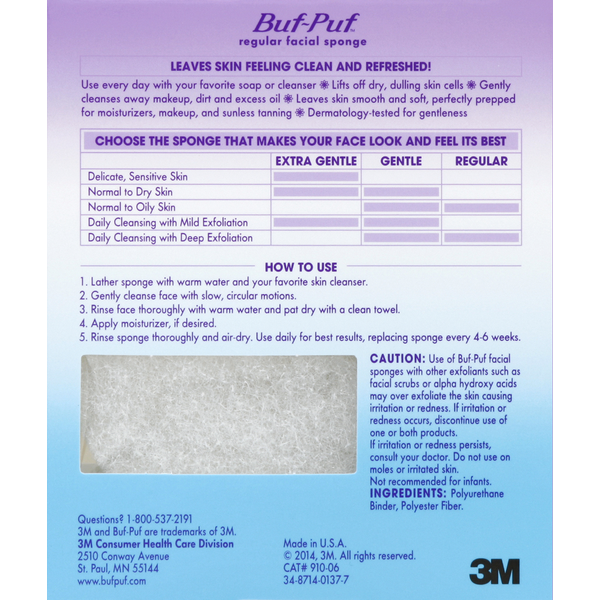 Buf-Puf Tear Drop Facial Sponge - Regular Size