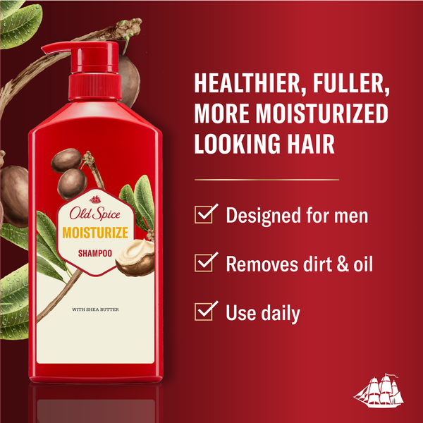 Old Spice Moisturize with Shea Butter Shampoo for Men