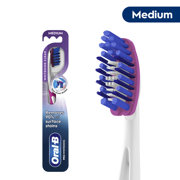 Oral-B 3D White Luxe Pro-Flex Manual Toothbrush, Medium Bristles