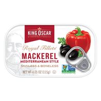 King Oscar Mediterranean Style Mackerel, Skinless
