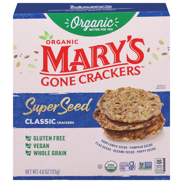 Crackers Super Graines Classiques Bio de Mary's Gone