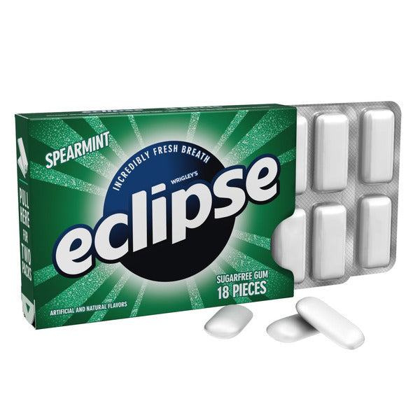 Gomme à mâcher Eclipse Spearmint sans sucre - 18 pièces