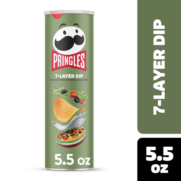 Pringles 7-Layer Dip Chips de Pomme de Terre, 155 g