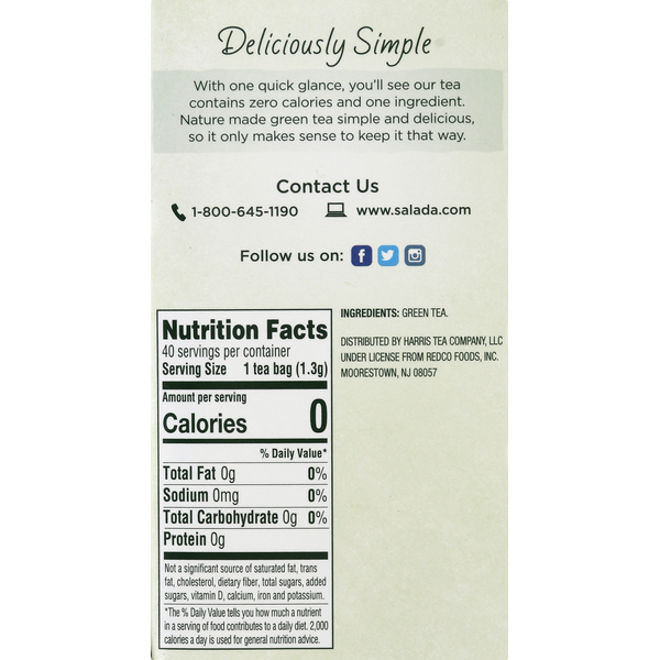 Salada Natural Green Tea Bags