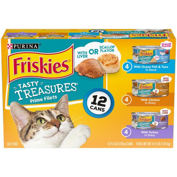 Purina Friskies Gravy Nourriture Humide pour Chats - Trésors Savoureux Filets Primes