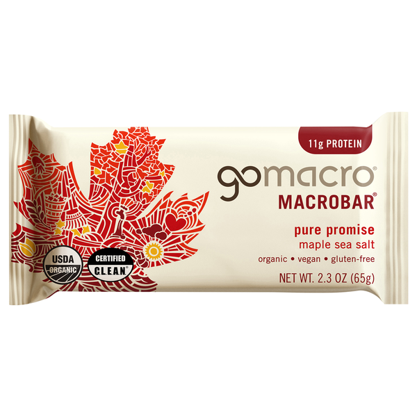 GoMacro Barre MacroBar au Sirop d'Érable et Sel de Mer