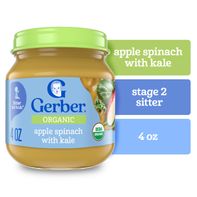 Gerber Organic Apple Spinach Baby Food Stage 2
