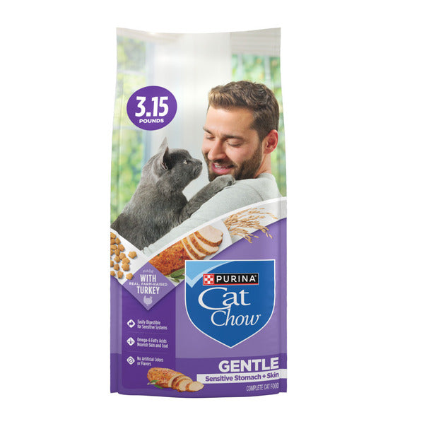 Purina Cat Chow Gentle Dry Cat Food para estómagos y piel sensibles