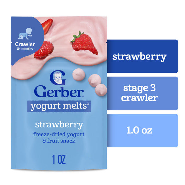 Gerber Etapa 3 Yogur de Fresa Derretido para Alimentación Autónoma