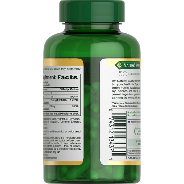 Gélules molles à libération rapide de calcium de Nature's Bounty