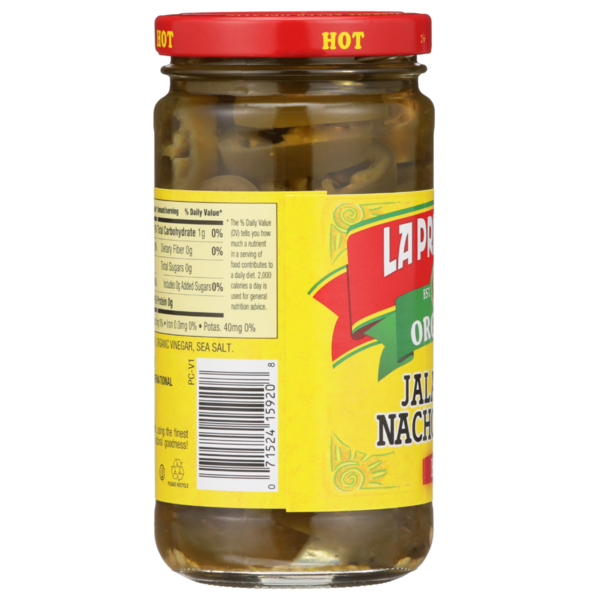 Tranches de Jalapeño Nacho Bio La Preferida, Épicées
