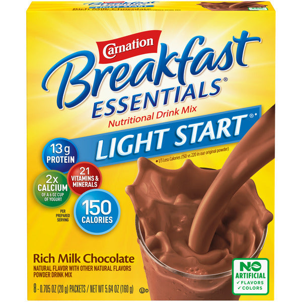 Mezcla de bebida en polvo nutricional Carnation Breakfast Essentials - Chocolate con leche rico