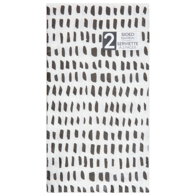 Serviette moderne monochrome Sensations à 2 couches et double face